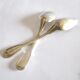 Set of 2 silver-plated dessert spoons in Chinon style, 15 cm.