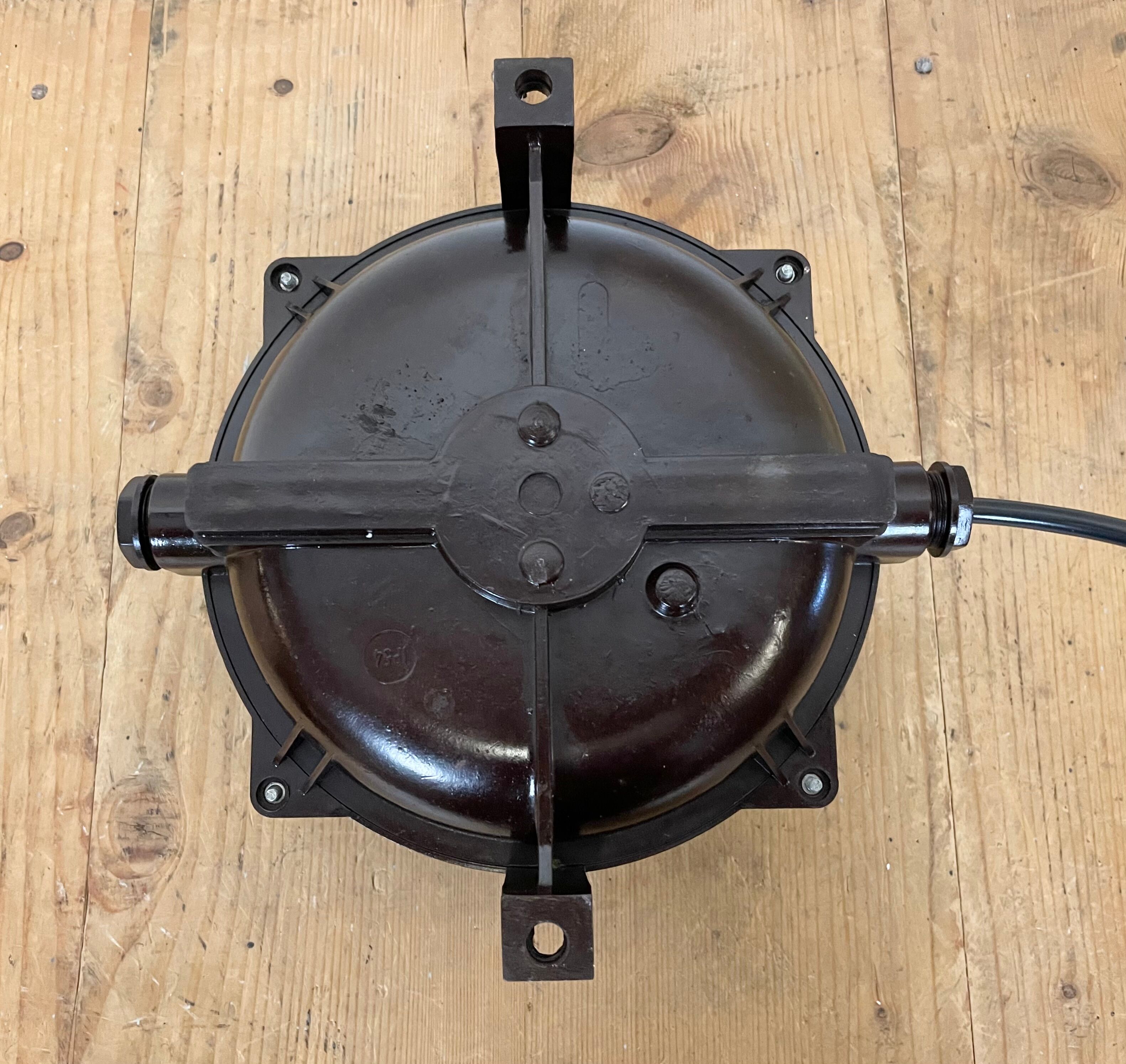 Brown Industrial Bakelite Wall or Ceiling Light, 1970s