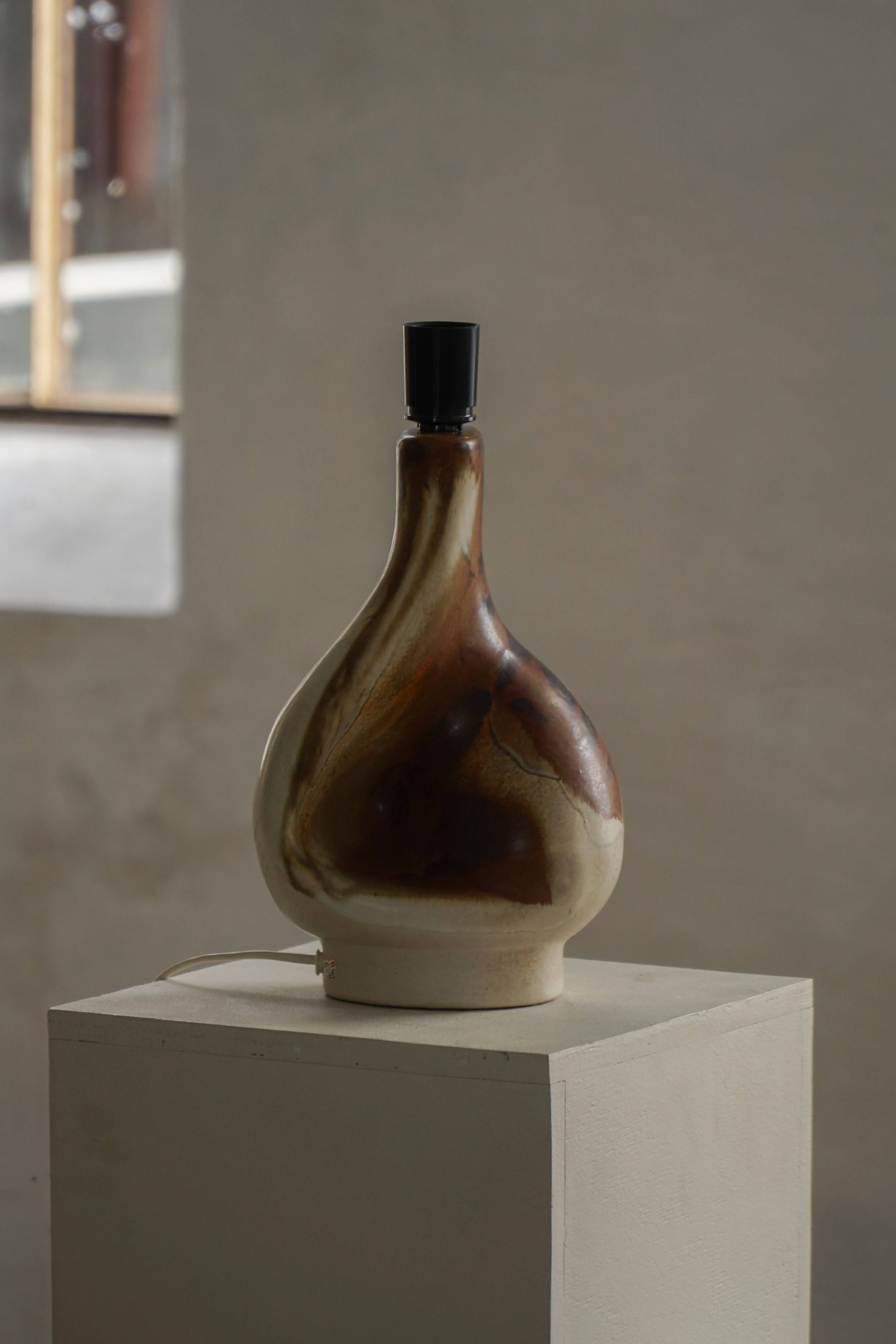 Axella Stoneware, sculptural table lamp from Denmark in stoneware, Model No 989, 1960s-70s.