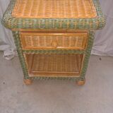 Rattan bedside table