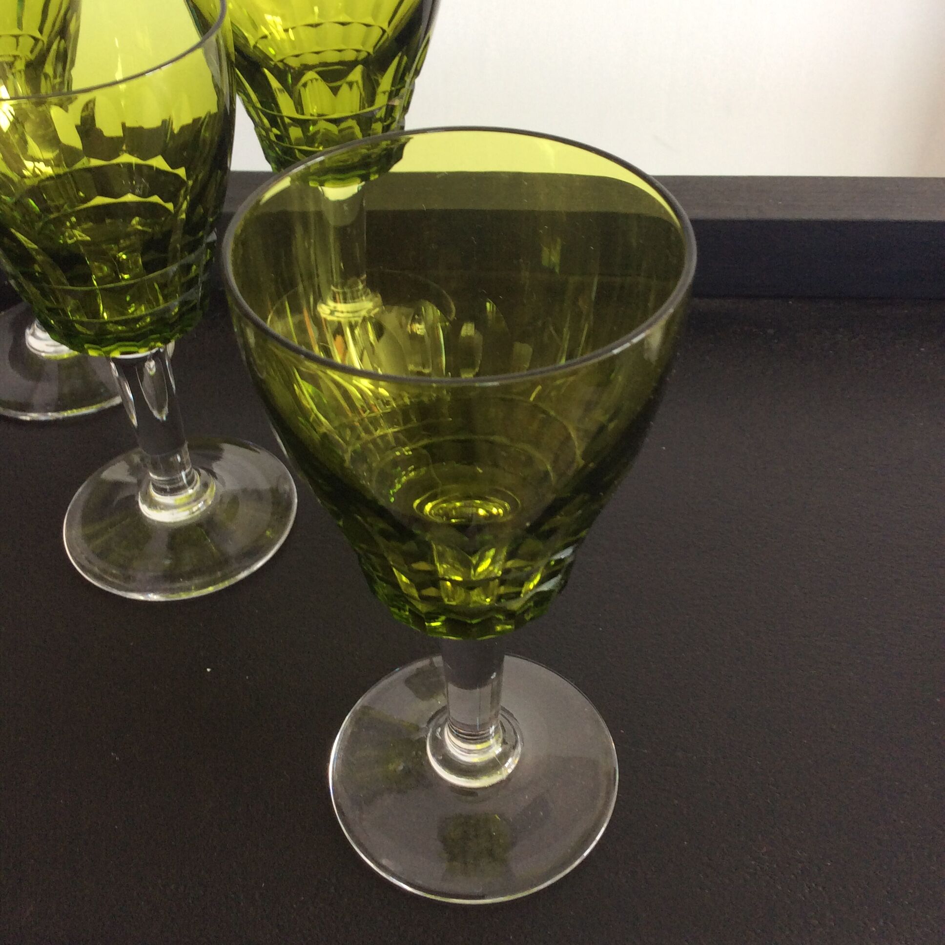 Série de 6 verres à pieds vintage