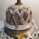 Lampshade with openwork from the Malicorne pottery.