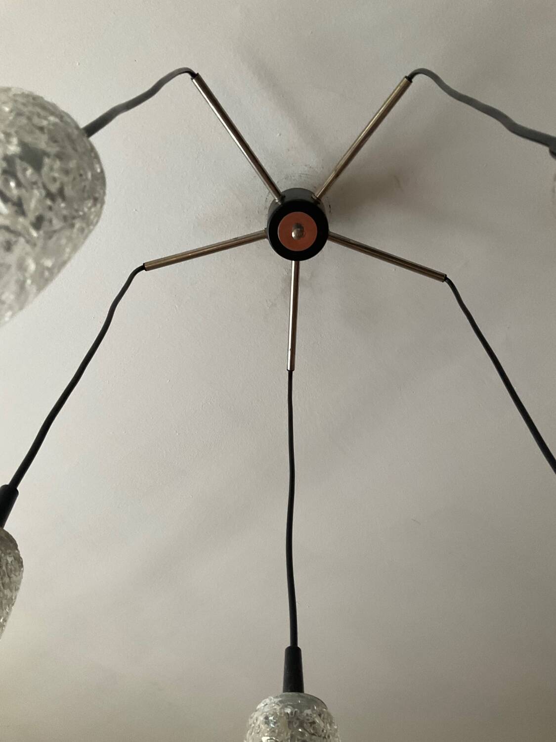 Vintage 5-light chandelier from the 60s
