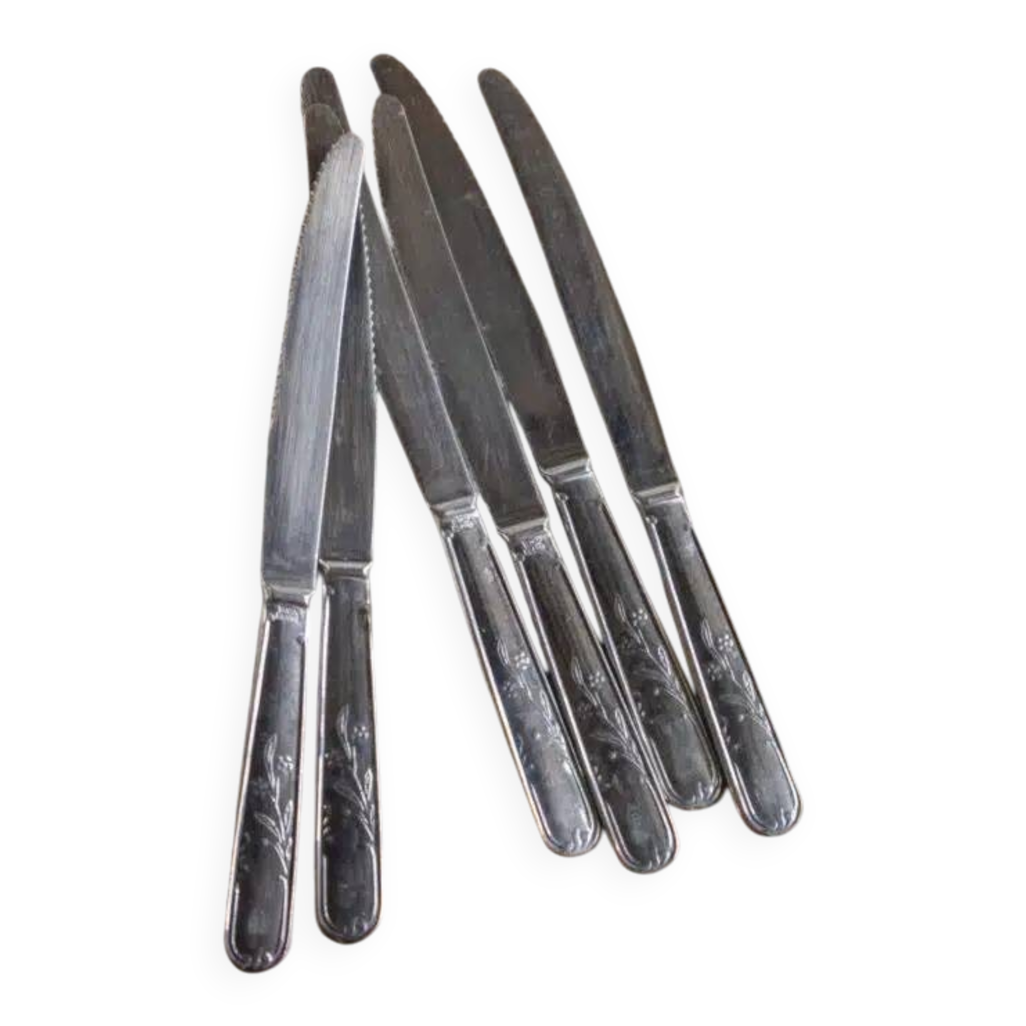 Set of 6 metal knives "André"