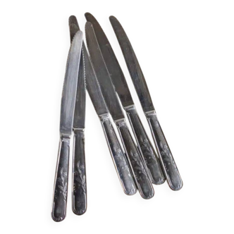 Set of 6 metal knives "André"
