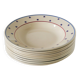 Lot of 9 soup plates, Lunéville model E Pierrée, 1940