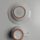 6 tasses Niderviller blanches et roses à décor de fleurs