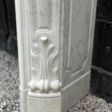 Louis XV Style Fireplace In Carrara Marble Circa 1880