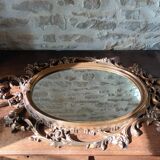 Old golden mirror