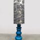 Vintage Belgium design ceramic table lamp 'Ocean blue'