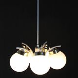 1970s Glass Chandelier by Instala Decin, Czechoslovakia