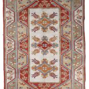 Vintage Turkish Kars handmade carpet 116cm x 175cm 1960s