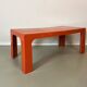 Table basse vintage orange en plastique Space Age années 70