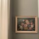 Peinture sur bois bouquet de roses signé