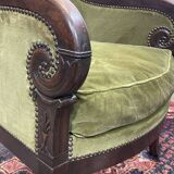 19th-century bergère in mahogany