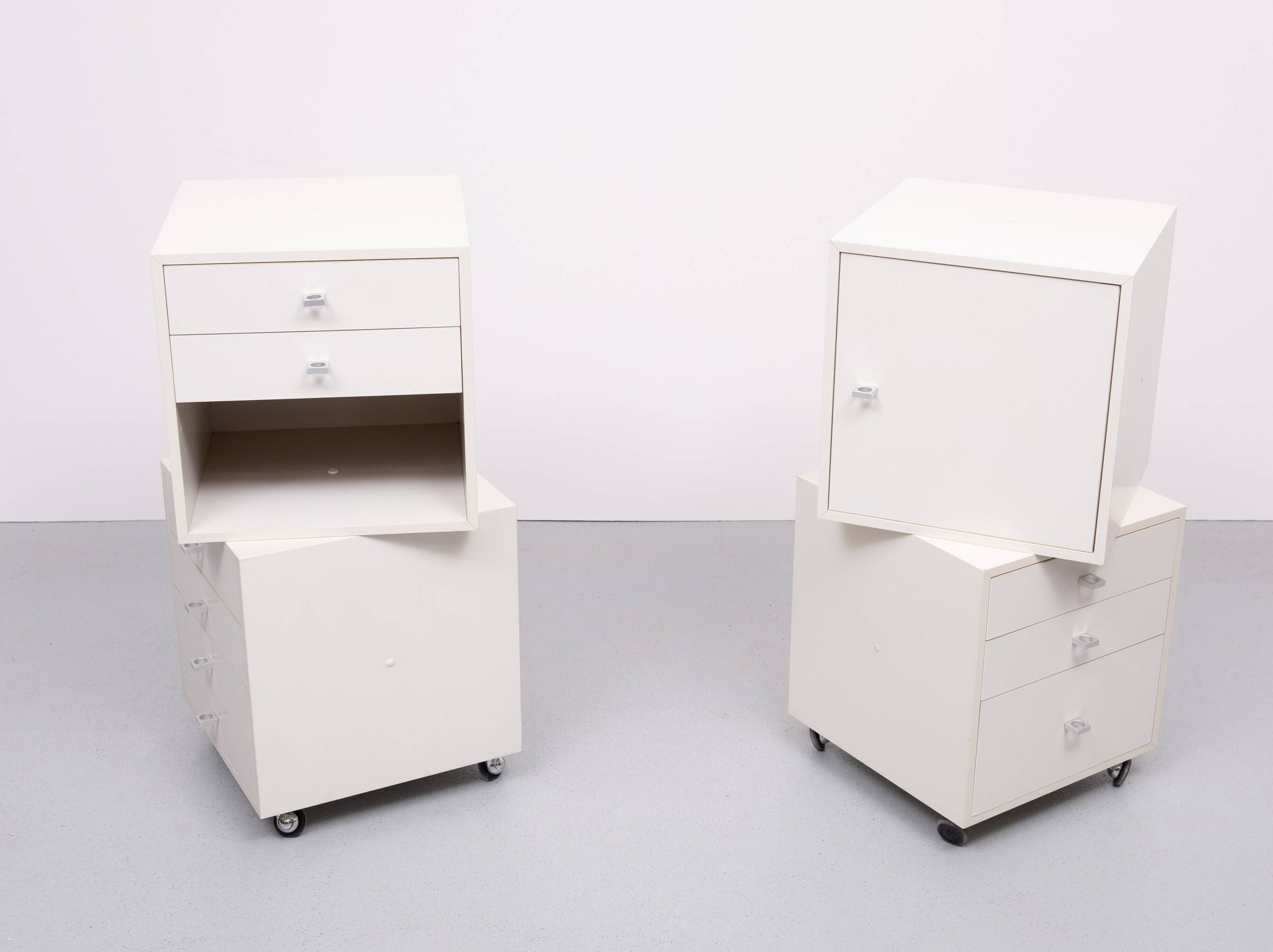 Pair of Q BUS cabinets by Cees Braakman for Pastoe, 1960s