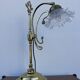 Swan neck brass lamp Art Nouveau