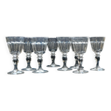 8 verres de production Française , anciens vers 1900.