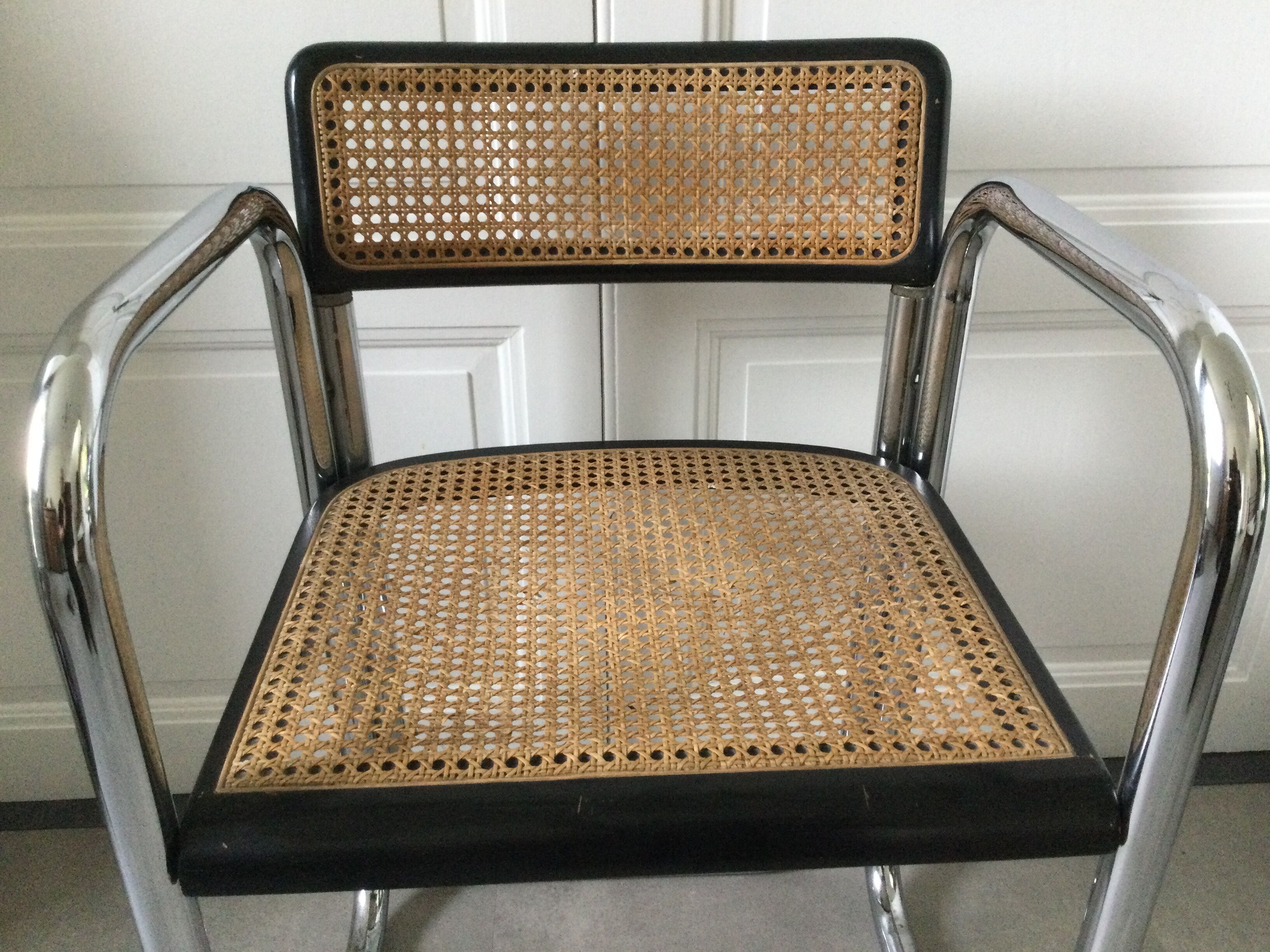 Caned armchair Italy circa 1960