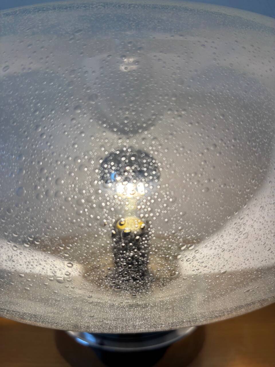 Mazzega Lampe Murano  Verre Puliginiso et inox 1971