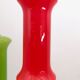 Suspension en verre à trois lumières rouge, jaune et vert par Vistosi, Italie