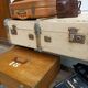 Old wooden suitcase