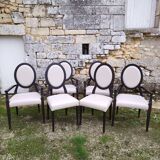 Ensemble fauteuils et chaises médaillon design