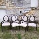 Set armchairs and chairs medallion design