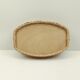 Oval wicker top 2 handles deco orchids