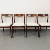 Set of 4 vintage Scandinavian teak chairs from the 60s