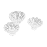Set of 3 Lausitzer Glas candlesticks, Germany, 1980s