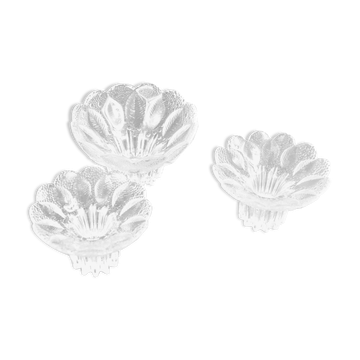 Ensemble de 3 bougeoirs Lausitzer Glas, Allemagne, années 1980