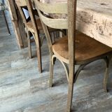 Set of 4 antique bistro chairs