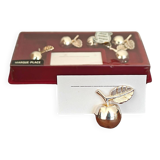 Ensemble  de 6 marque place pommes argentés