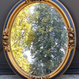 Old gold and blue mirror