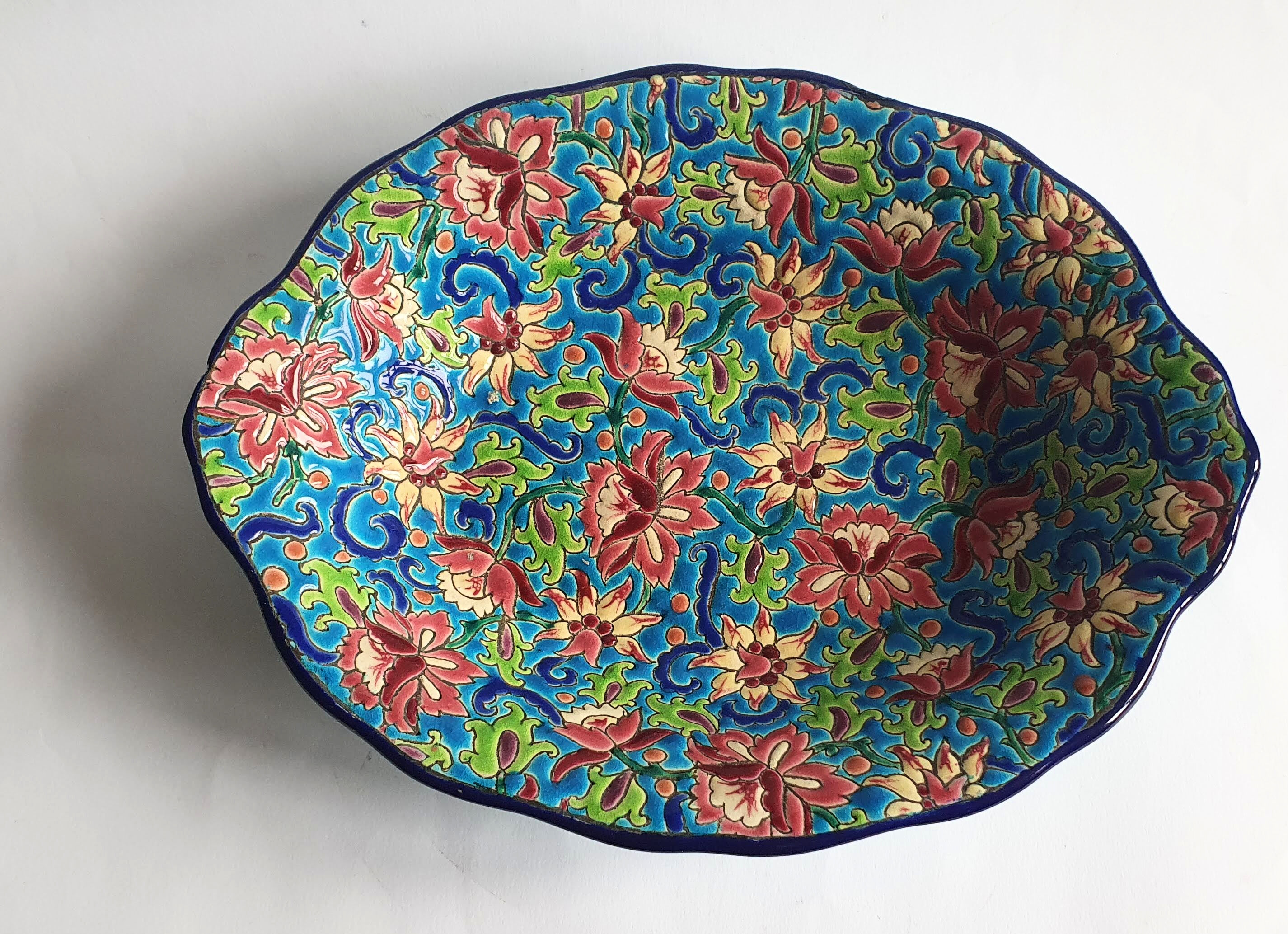 Longwy earthenware dish