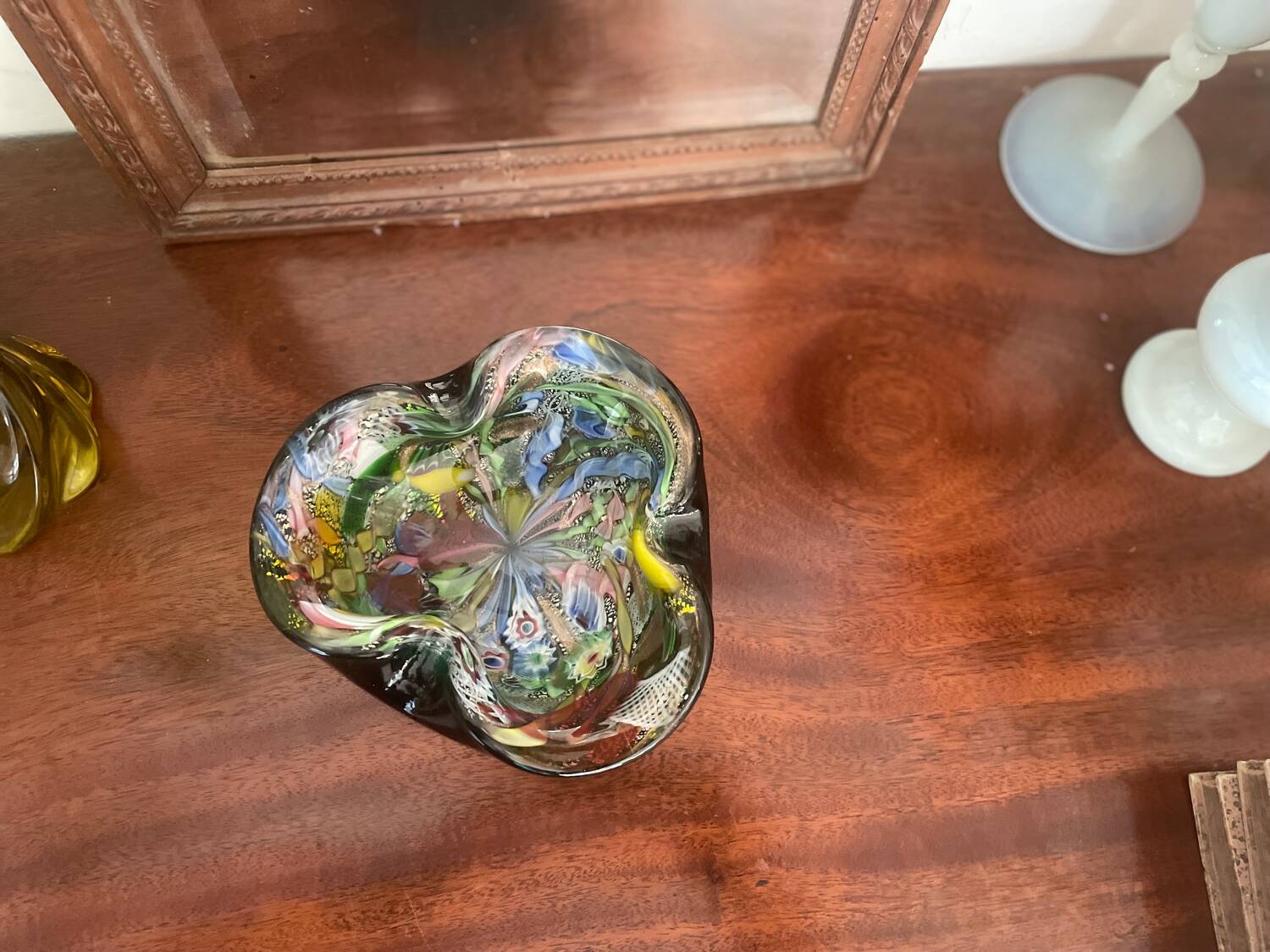 Murano “tutti frutti” AVEM pocket ashtray circa 1950