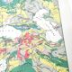 Carte ancienne Europe 43x43cm de 1950