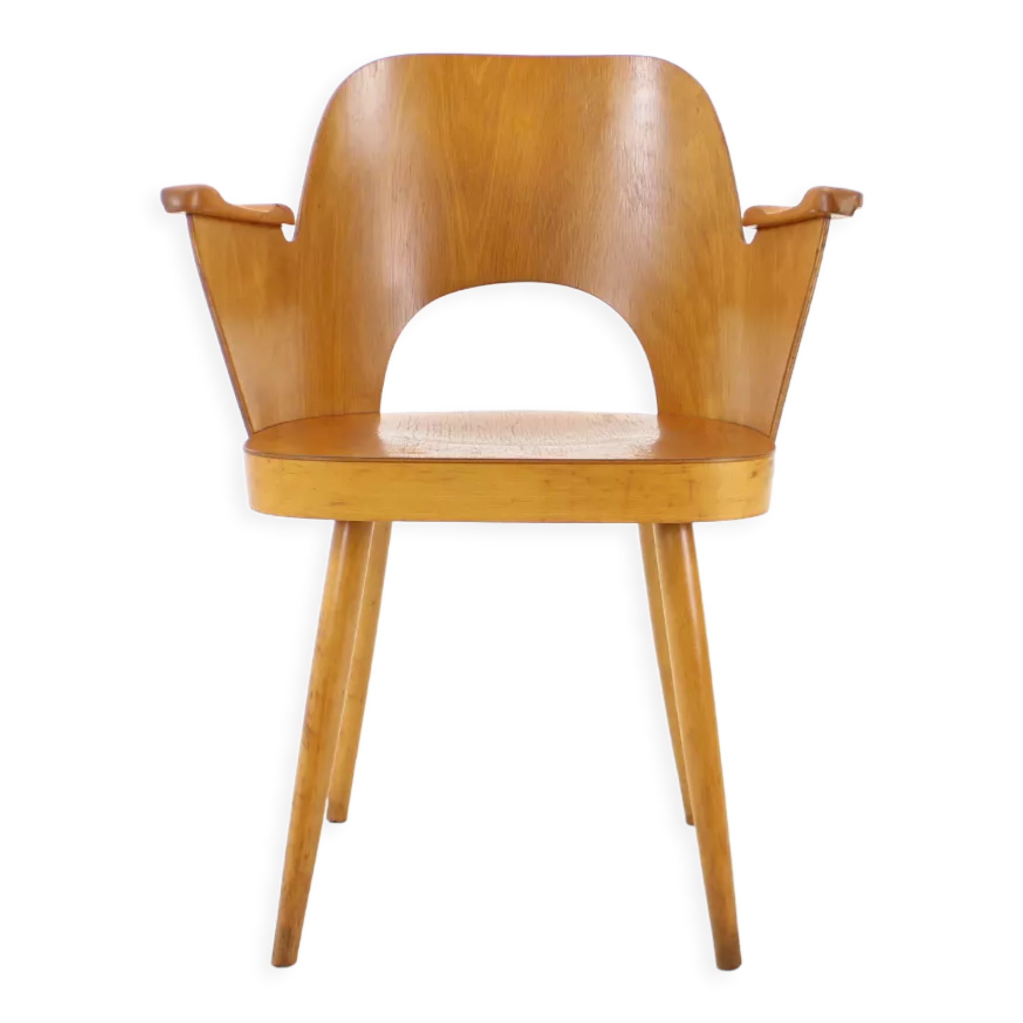 Oswald Haerdtl Beech Chair, Czechoslovakia, 1959