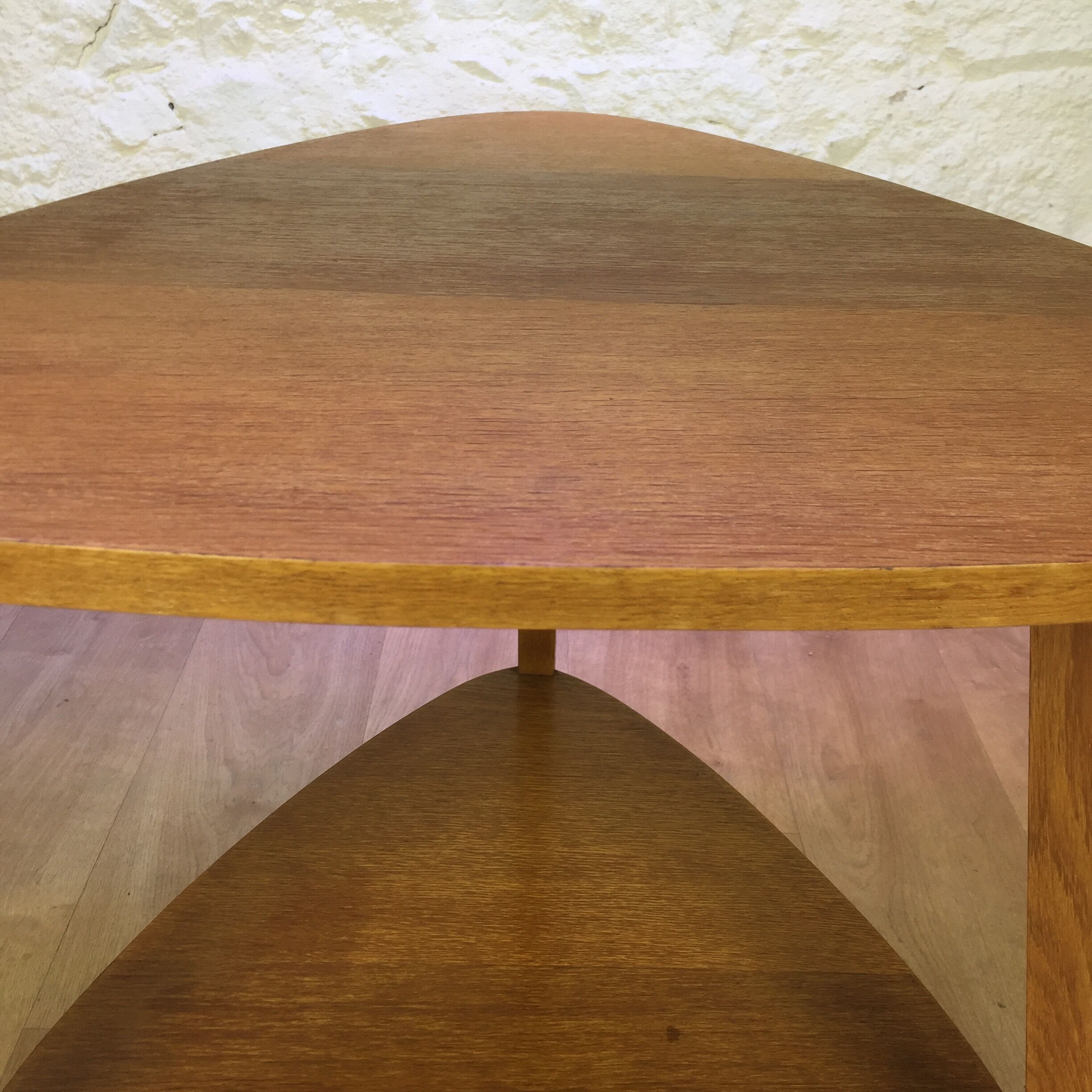 Light wood tripod table 50s