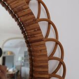 Mirror witch rattan 70s - 46cm