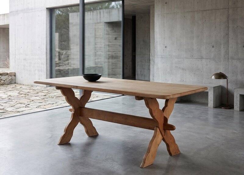 Vintage Oak Dining Table by Henning Kjærnulf, Denmark, 1960s