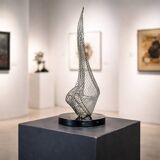 Signed Untitled Brass Wire Sculpture Bob Bennett (1979)