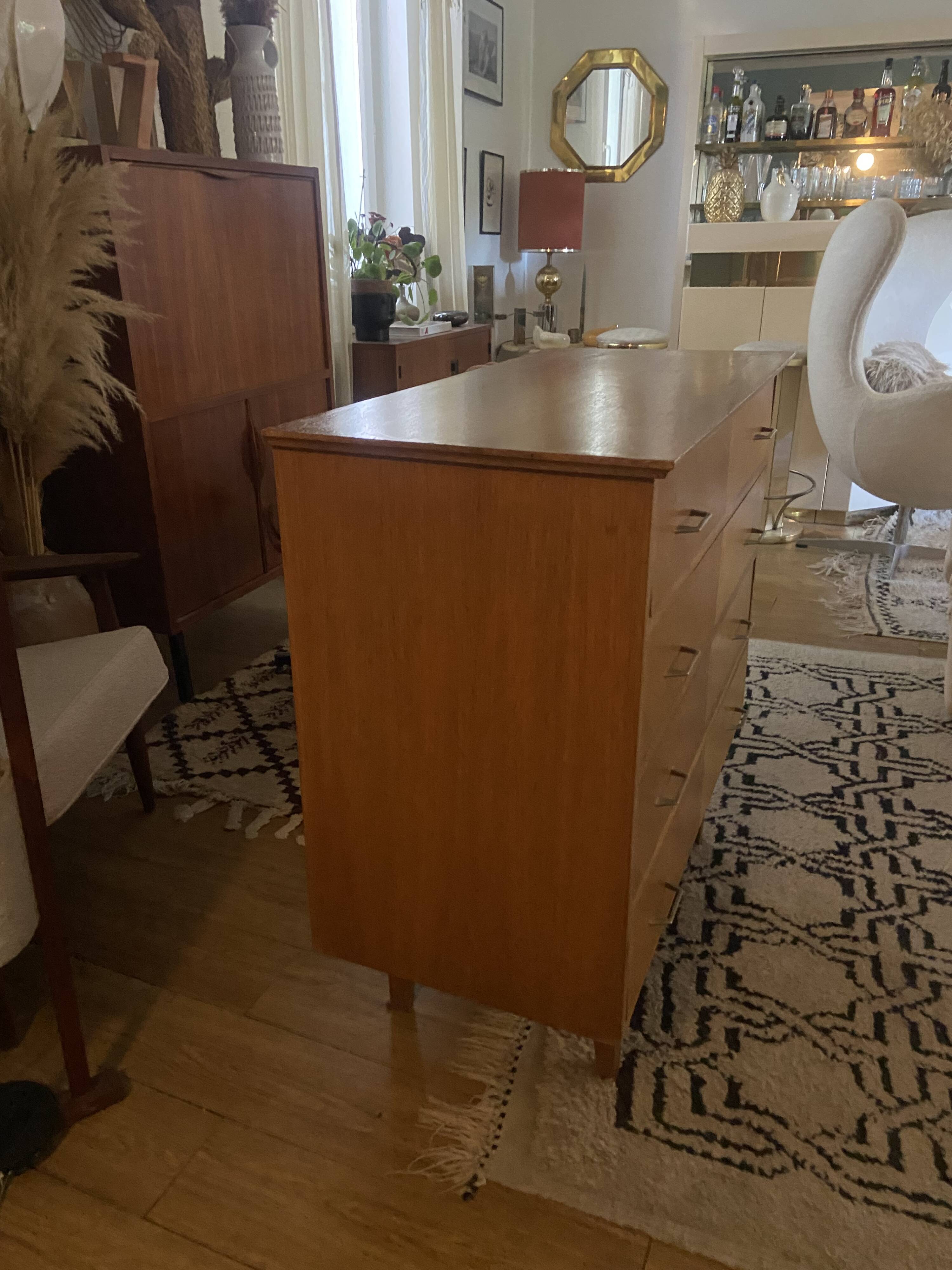 1950s oak chest of drawers