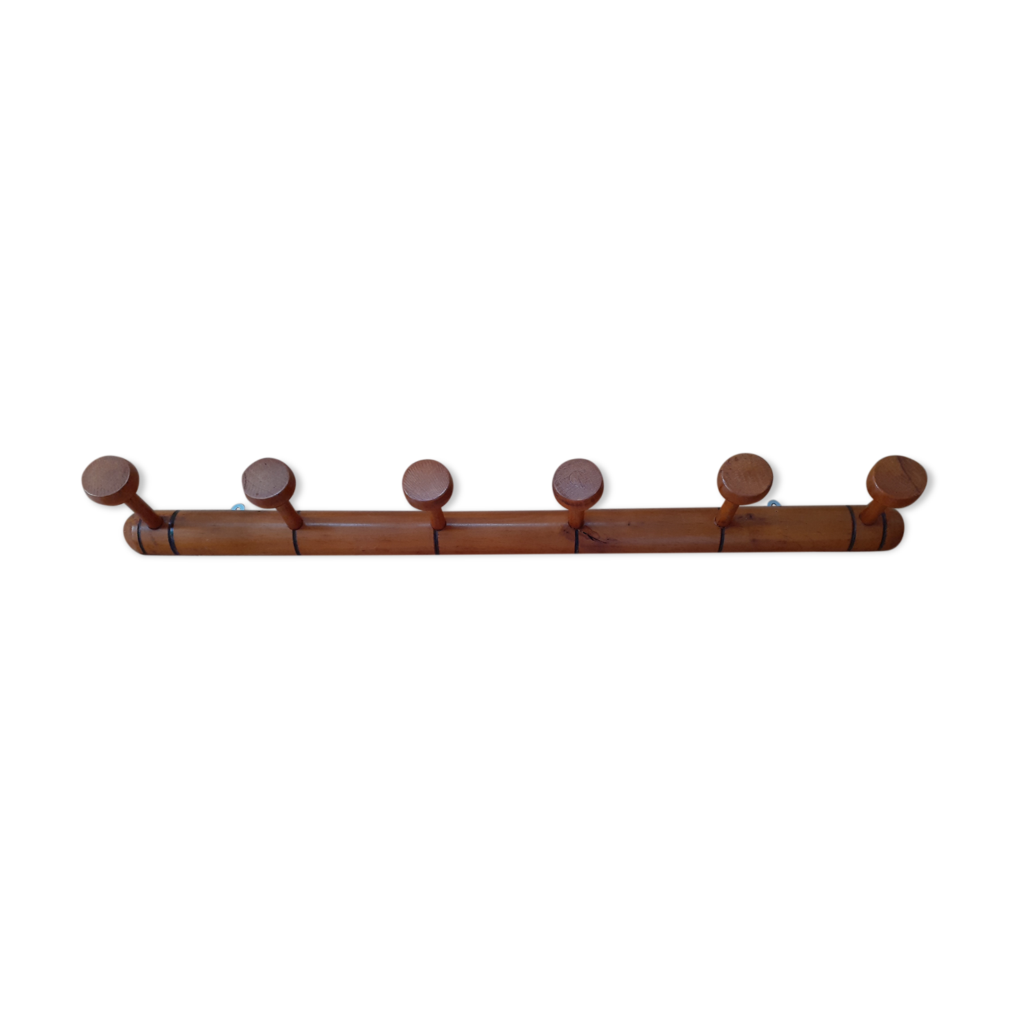Old bamboo imitation portemanteau 6 patères