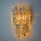 "Glaçon" wall lamp by JT Kalmar frosted glass Austria 1970