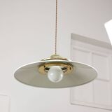 Lampe à suspension en laiton et métal vintage italienne, années 1970