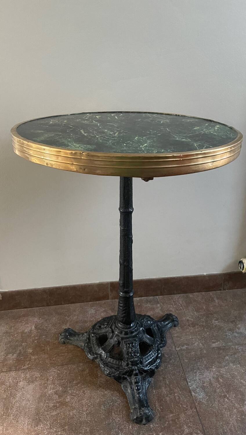 old bistro table