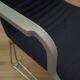 Italian cantilever chair 1990s blue fabric upholstery