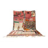 Berber rug in pure wool, handmade, 250x150 cm, made in Morocco.